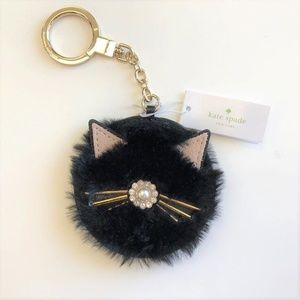 Kate spade pearl cat keychain